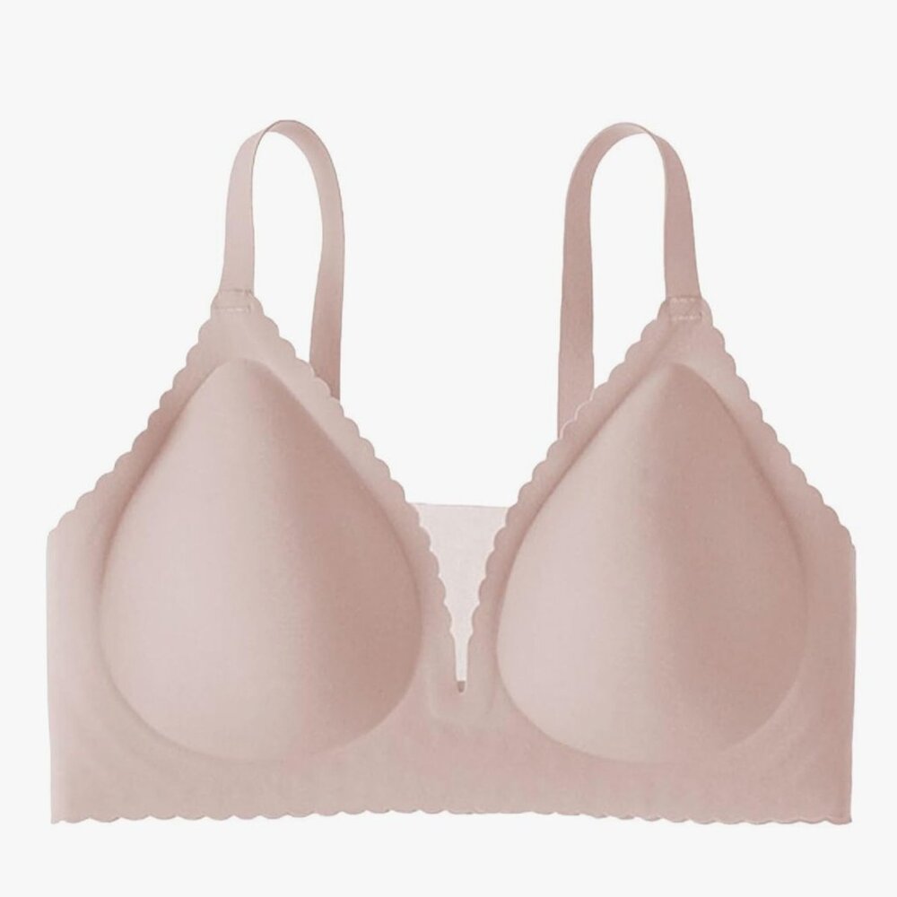 Seamless bras for women comfortable wire-free deep V bralettes push-up bra full
